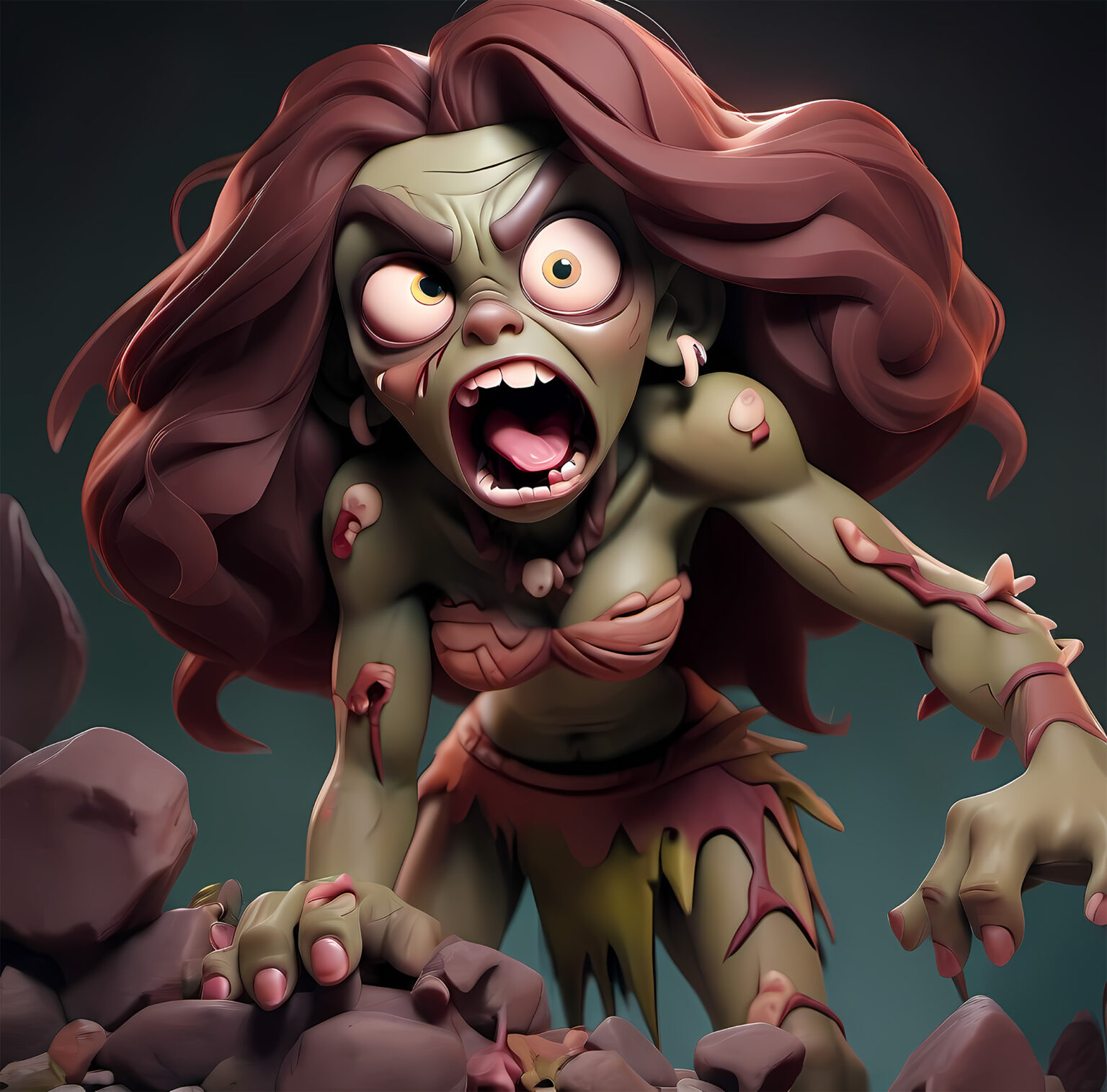 Messy Hair, Don't Care — Need Brains!
